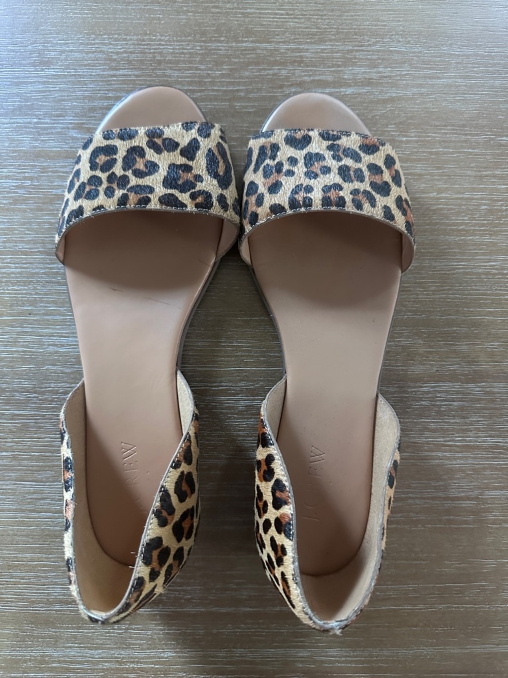 Leopard Print Women’s Slide Sandals - Tan Brown